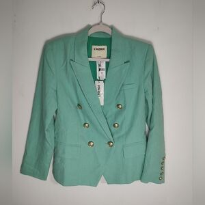 L’AGENCE NEW  Kenzie Linen Cotton Double Breasted Blazer Size 6